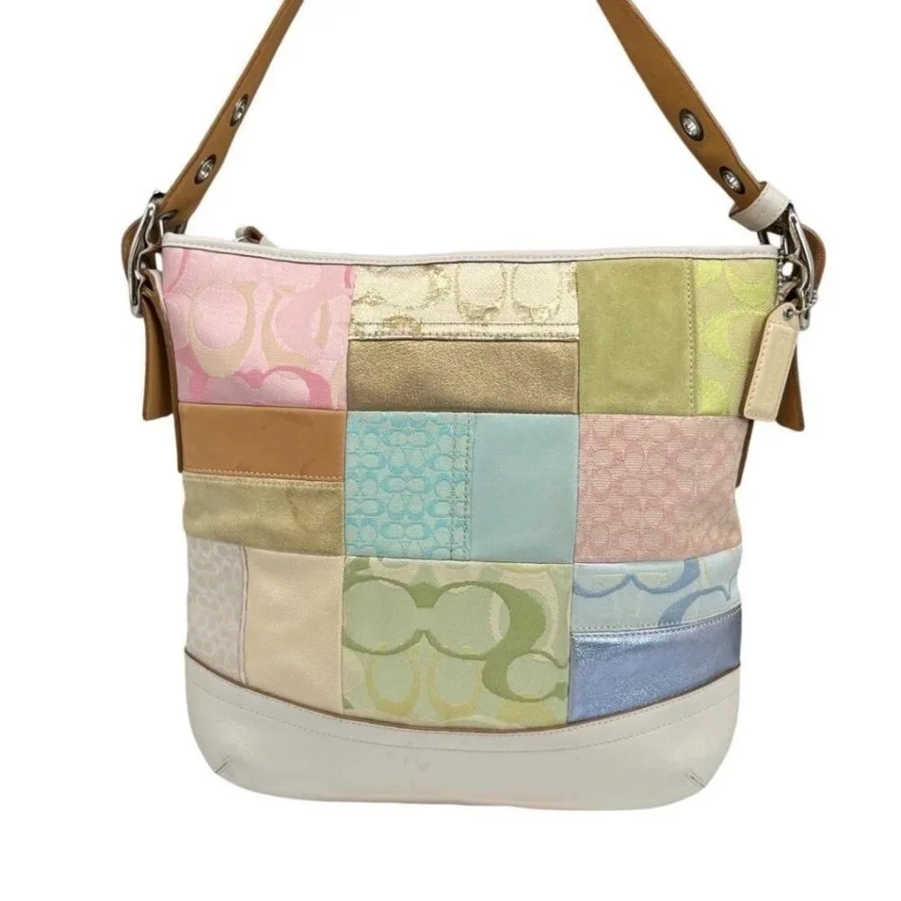 Coach Pastel Patchwork Crossbody Bag Purse - Picture 1 of 14